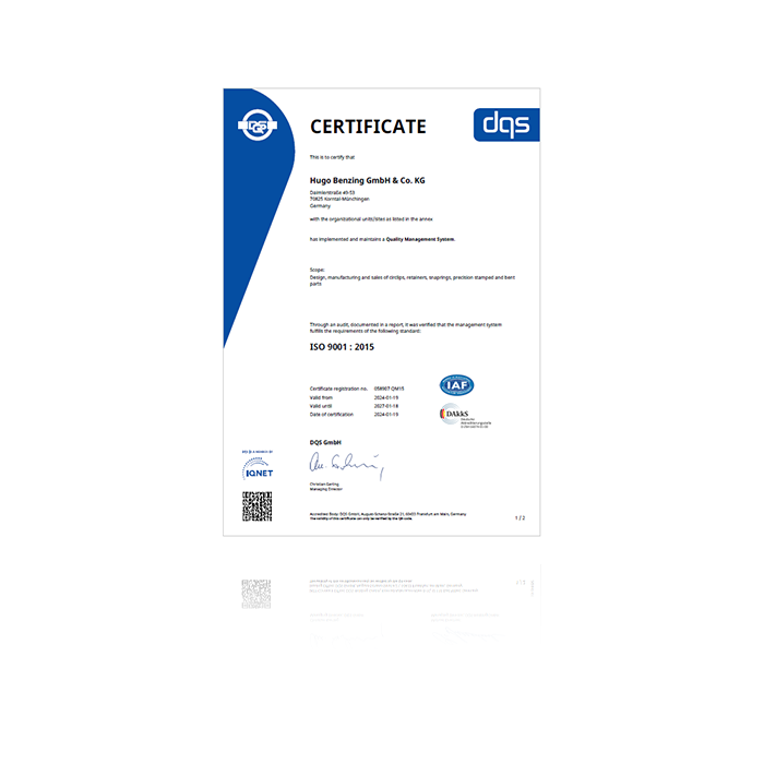 Zertifikat ISO 9001 (english) download